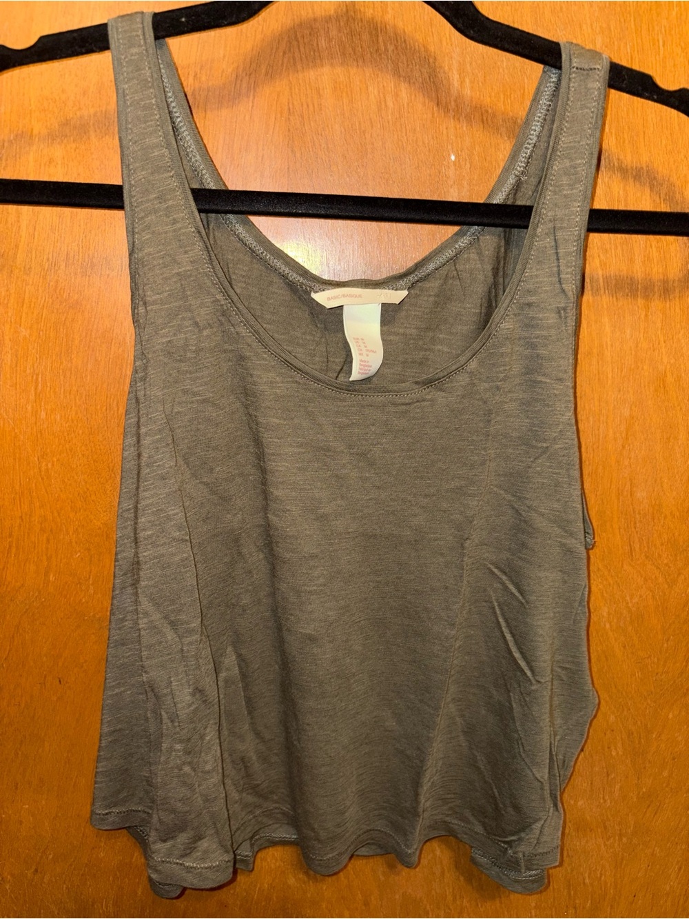H&M Women's Gray Scoop Neck Tank Top